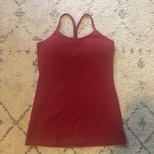 Beyond Yoga Slim Racerback Tank - Red, Size Small